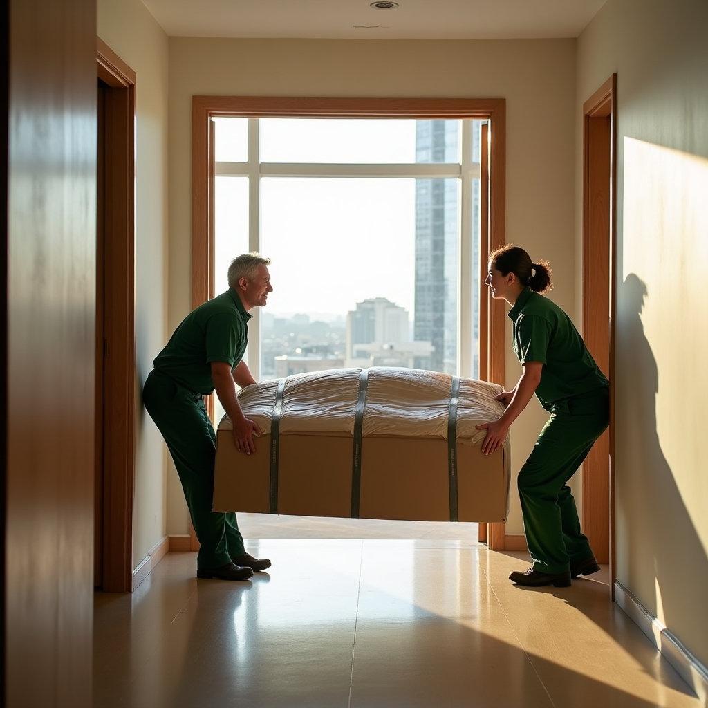 Descarga de muebles en apartamento nuevo en San José