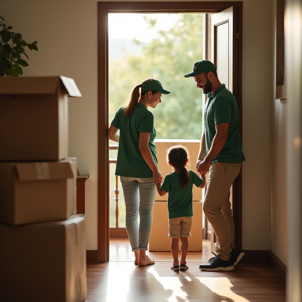Familia coordinando mudanza de apartamento en San José